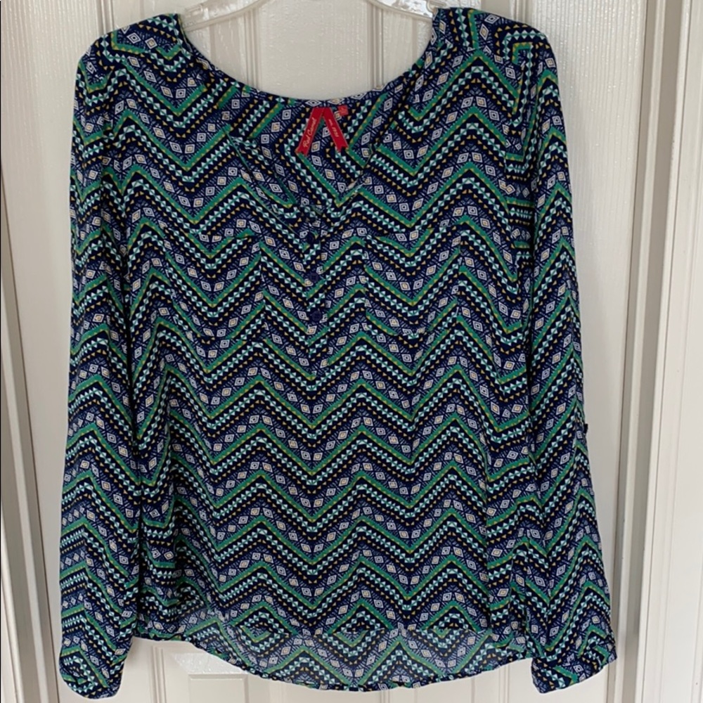 long sleeve preppy blouse